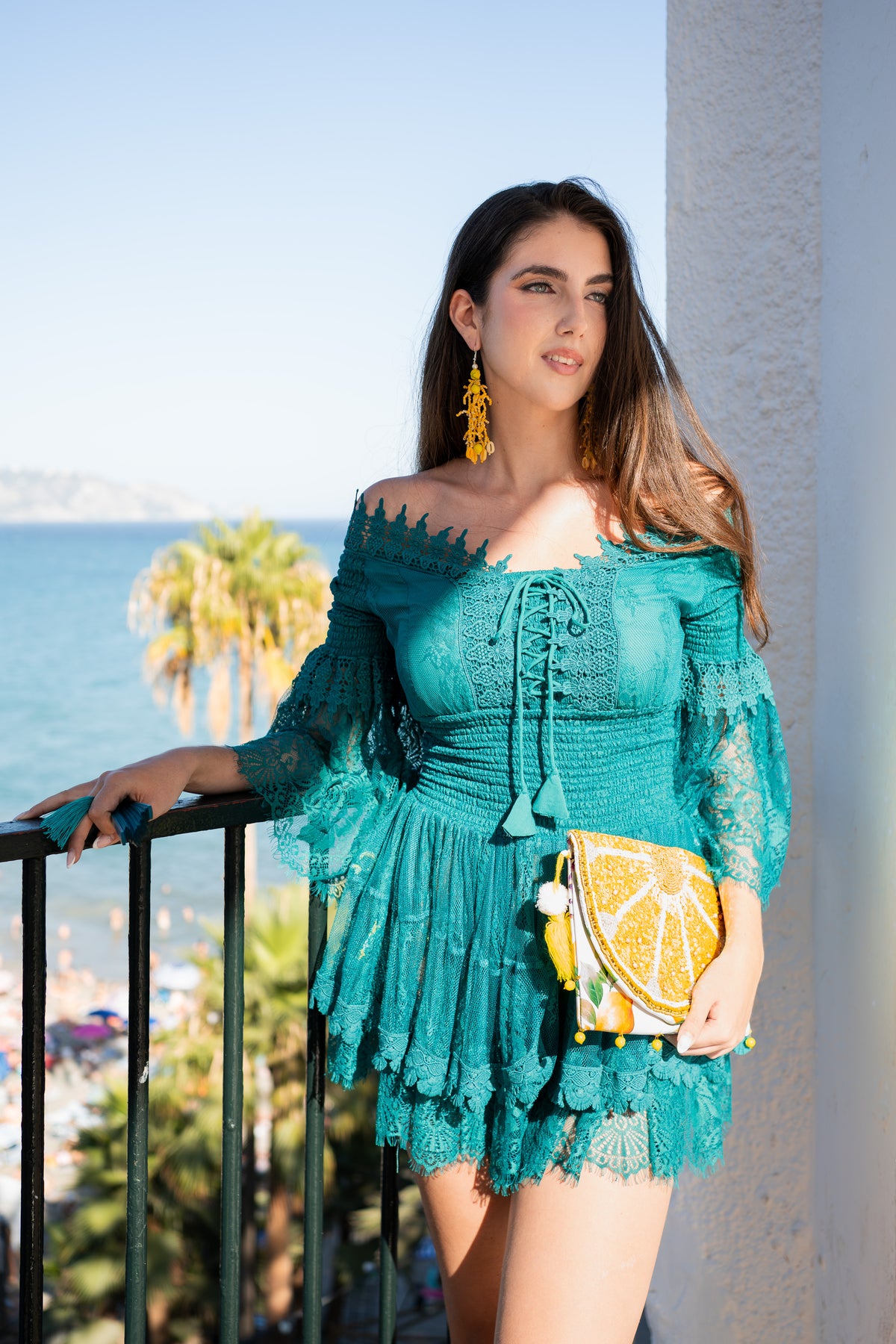 POCHETTE POMPON LIMONE