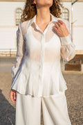 CAMICIA BIANCA IN RASO