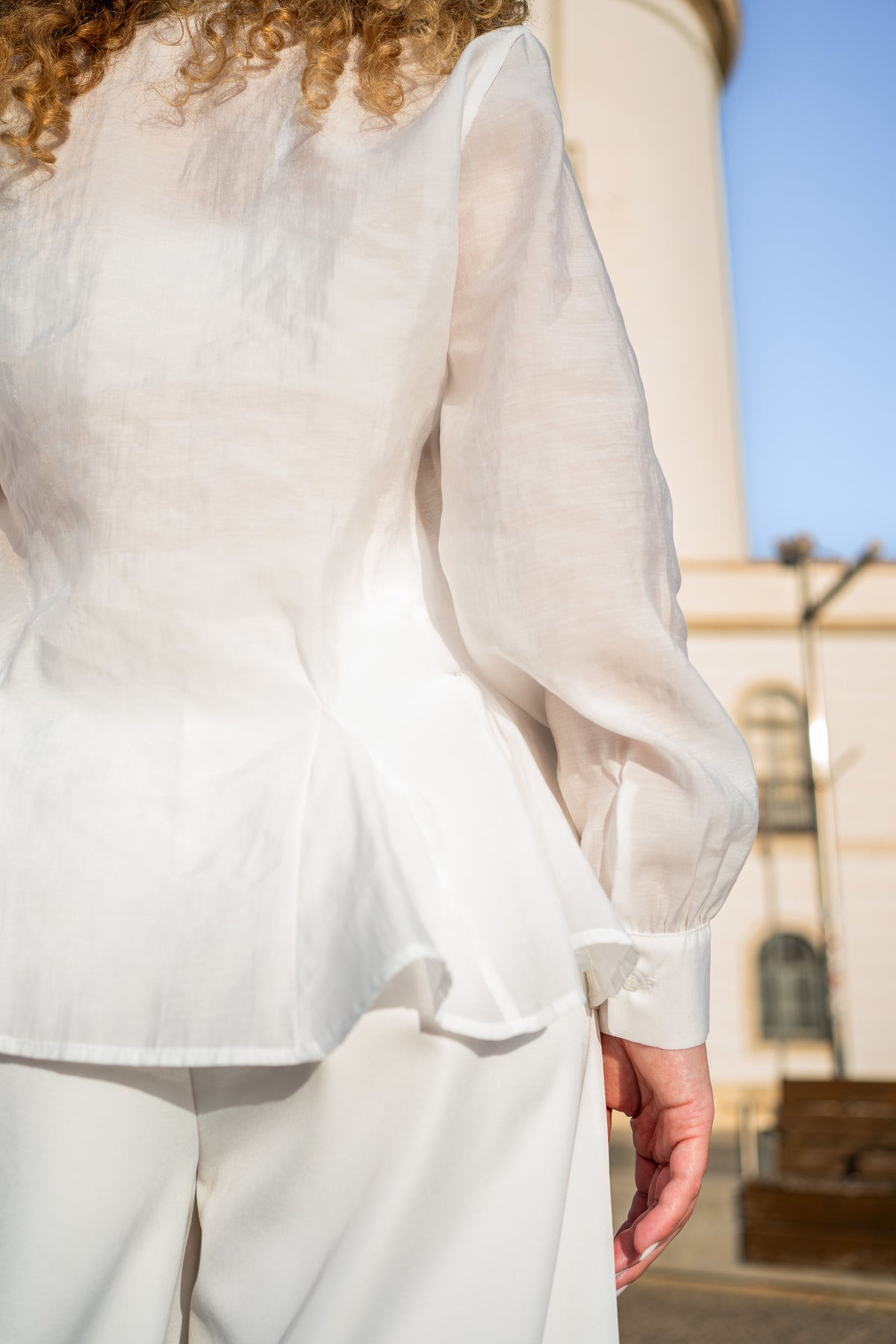 CAMICIA BIANCA IN RASO